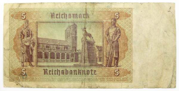 Банкнота 5 рейхсмарок 1942 года, Германия
