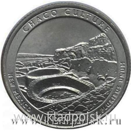 Монета 25 центов Национальный исторический парк Чако, монетный двор P