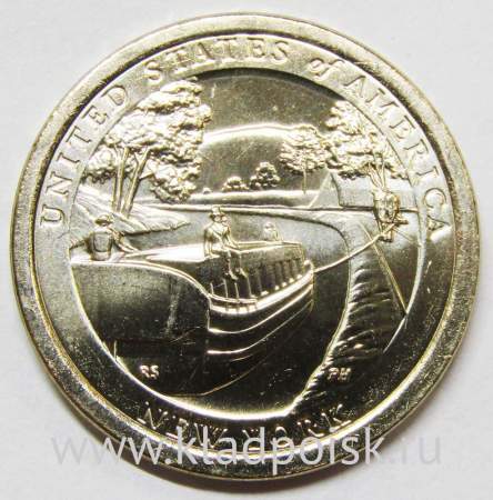 Монета 1 доллар США, Канал Эри, серии Американские инновации (2021) D