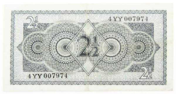 Банкнота 2 1/2 гульдена 1949 года Нидерланды