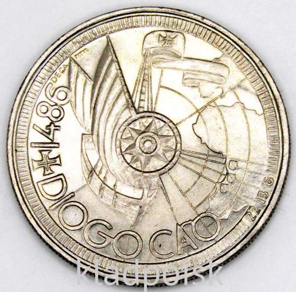 Монета 100 эскудо 1987 года, Диогу Кан «Золотой век открытий», Португалия