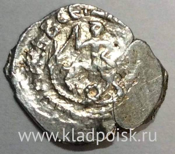 Денга Василий II Васильевич «Тёмный», серебро, Всадник/строчник, арт 5 Денга Василий II Васильевич «Тёмный», серебро, Всадник/строчник, арт 5