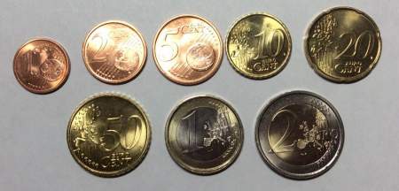 Годовой набор монет Евро Италия 2002