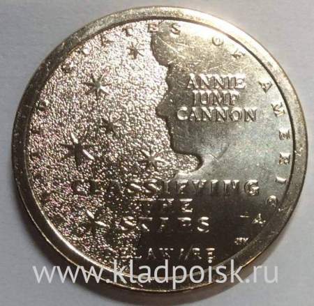 Монета 1 доллар США Классификация звёзд Энни Джамп Кэннон серии Американские инновации и новаторы (2019) D