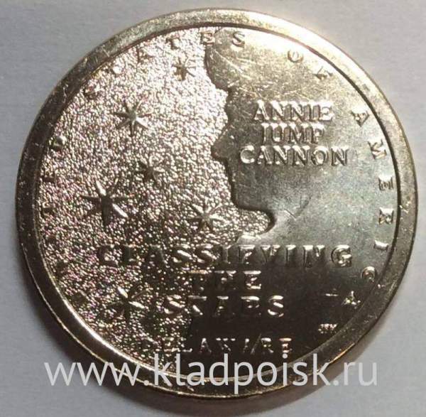 Монета 1 доллар США Классификация звёзд Энни Джамп Кэннон серии Американские инновации и новаторы (2019) D