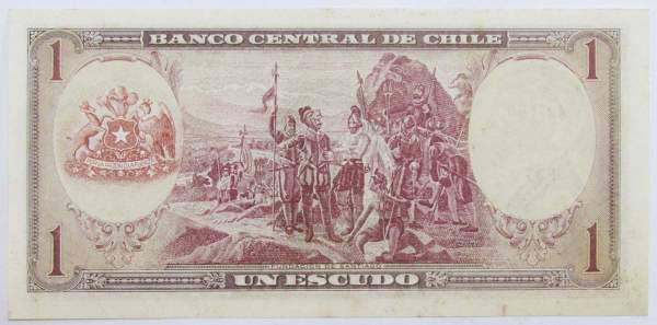 Банкнота Чили 1 эскудо 1964 года