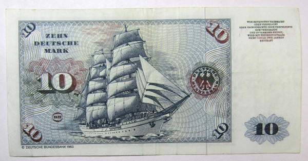 Банкнота 10 марок ФРГ 1980 года
