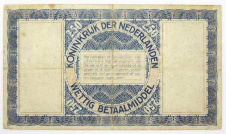 Банкнота 2 1/2 гульдена 1938 года Нидерланды, арт 2