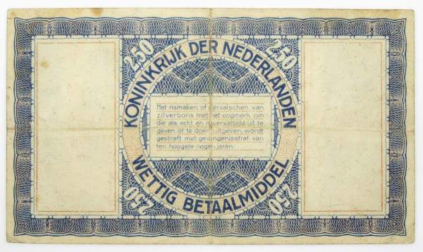 Банкнота 2 1/2 гульдена 1938 года Нидерланды, арт 2