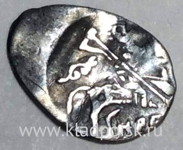 Копейка шведской оккупации Новгорода, НРГI (чешуя), арт 12 Копейка шведской оккупации Новгорода, НРГI (чешуя), арт 12