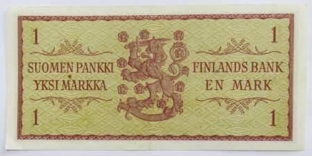Банкнота 1 марка 1963 года Финляндия