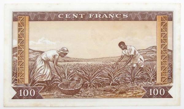 Банкнота Гвинея 100 франков 1960 года Банкнота Гвинея 100 франков 1960 года