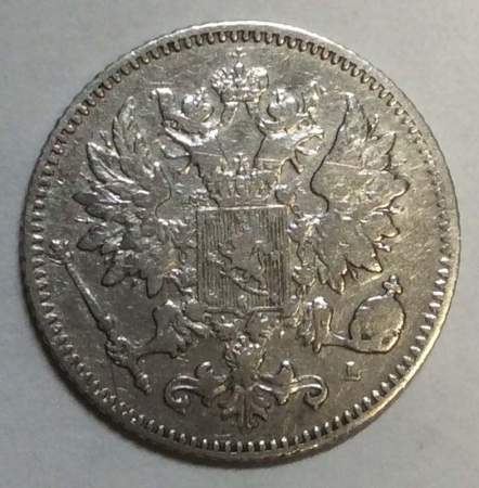 Монета 25 пенни 1898 г. для Финляндии (Николай II)