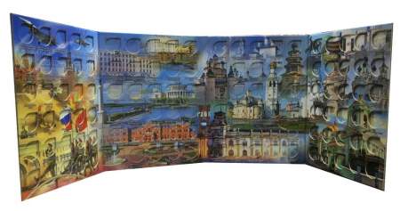 Альбом для биметаллических монет 10 рублей России 120 ячеек