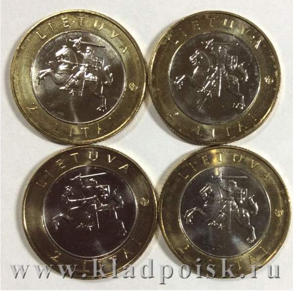 Набор монет Литва Курорты 2012, 4 монеты