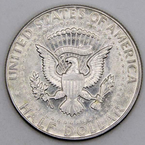 Монета 50 центов США «Кеннеди» 1967 года серебро 400 пробы, арт 6