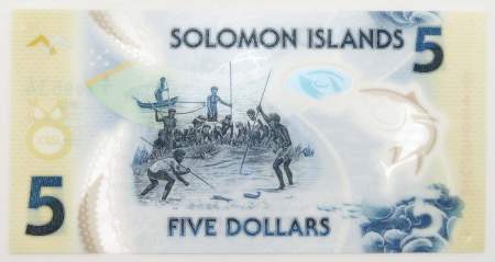 Банкнота 5 долларов 2019 Соломоновы острова