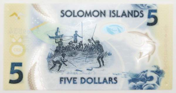 Банкнота 5 долларов 2019 Соломоновы острова