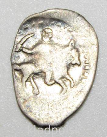 Мечевая копейка (чешуя) серебро Иван IV Васильевич Грозный 1533-1584 гг., Москва, ГКХ № 27 Мечевая копейка (чешуя) серебро Иван IV Васильевич Грозный 1533-1584 гг., Москва, ГКХ № 27