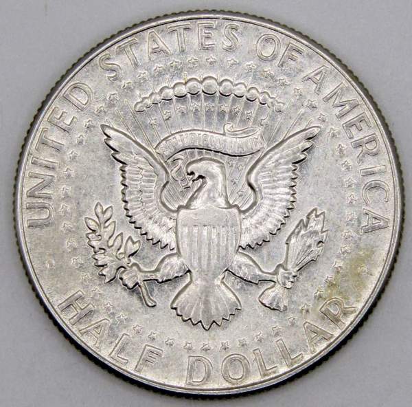 Монета 50 центов США «Кеннеди» 1966 года серебро 400 пробы, арт 4