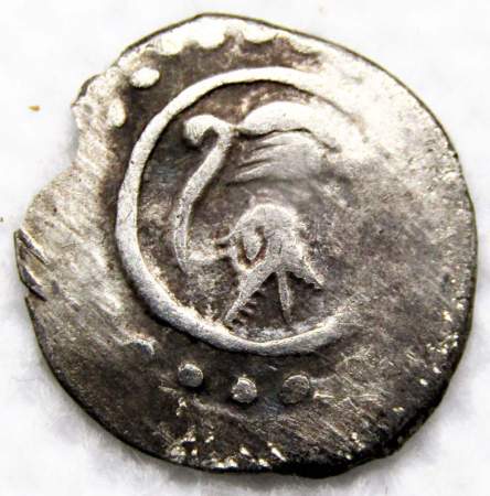 Денга 1416-1423 гг. Василий Дмитриевич, серебро, Северо-Восток ВКМ, арт 2