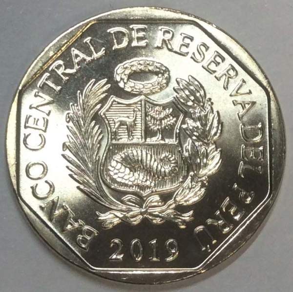 Монета Перу 1 соль Титикакский Свистун (Лягушка), 2019 Монета Перу 1 соль Титикакский Свистун (Лягушка), 2019