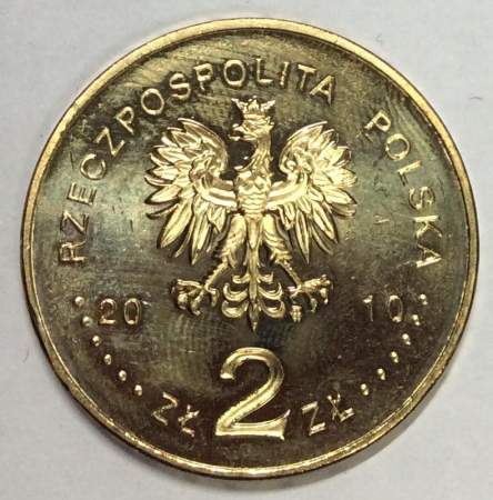 Монета 2 злотых Польша Варшава, Старый город из серии Города Польши, 2010