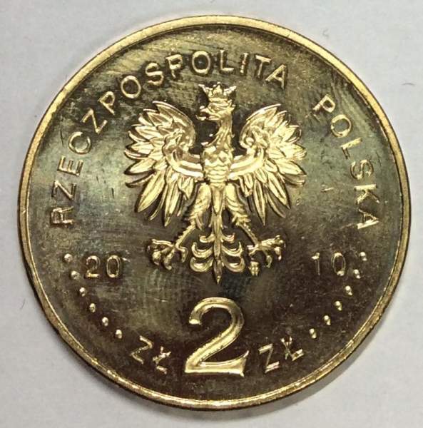 Монета 2 злотых Польша Варшава, Старый город из серии Города Польши, 2010