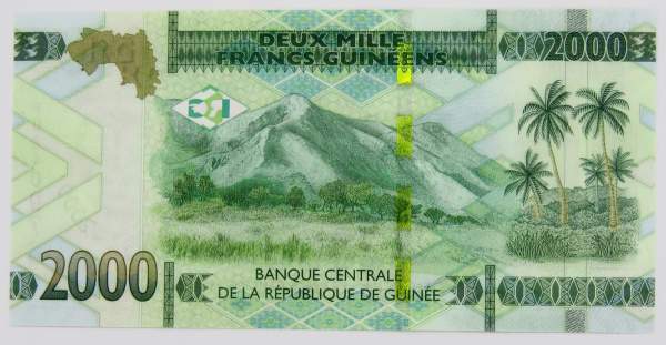 Банкнота Гвинея 2000 франков 2022 года