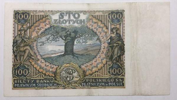 Банкнота 100 злотых 1934 года Польша