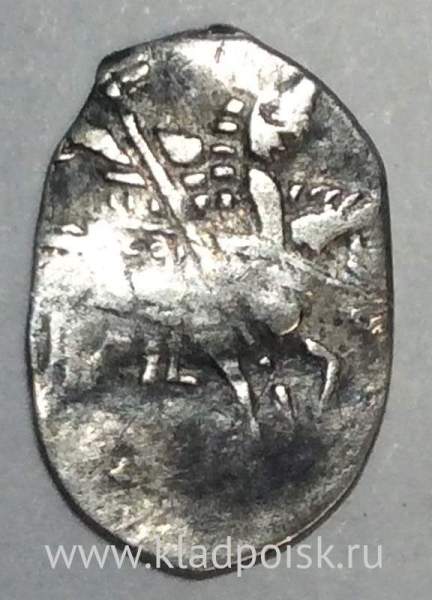 Копейка серебро Михаил Фёдорович (чешуя), 1613-1645 гг. НГ - Новгородский денежный двор, арт 11