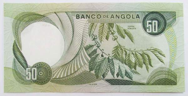 Банкнота 50 эскудо 1972 года Ангола