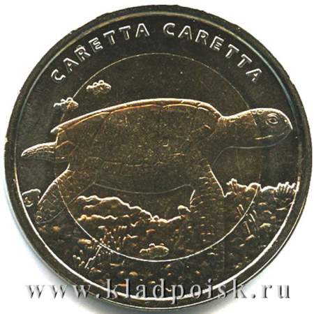 Монета 1 лира Турция – Черепаха, 2009