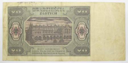 Банкнота 20 злотых 1948 года Польша