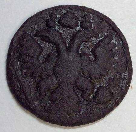 Монета полушка 1736 года, Российская Империя, Анна Иоановна, арт 2