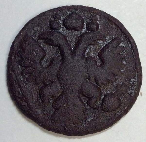 Монета полушка 1736 года, Российская Империя, Анна Иоановна, арт 2