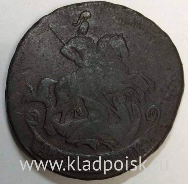 Монета 2 копейки 1766 года, Российская Империя, Екатерина II Монета 2 копейки 1766 года, Российская Империя, Екатерина II