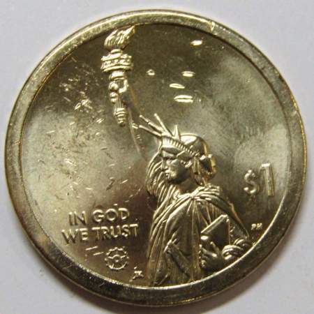 Монета 1 доллар США, Первый дисковой номеронабиратель, телефон, из серии Американские инновации и новаторы (2020) P