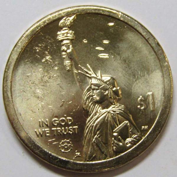 Монета 1 доллар США, Первый дисковой номеронабиратель, телефон, из серии Американские инновации и новаторы (2020) P Монета 1 доллар США, Первый дисковой номеронабиратель, телефон, из серии Американские инновации и новаторы (2020) P