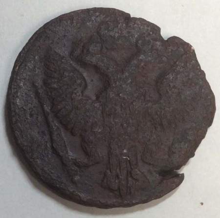 Монета 1 денга 1747 года, Российская Империя, Елизавета I