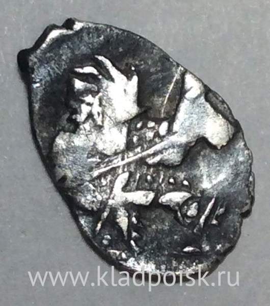 Копейка серебро Михаил Фёдорович (чешуя), 1613-1645 гг. НГ - Новгородский денежный двор, арт 12 Копейка серебро Михаил Фёдорович (чешуя), 1613-1645 гг. НГ - Новгородский денежный двор, арт 12