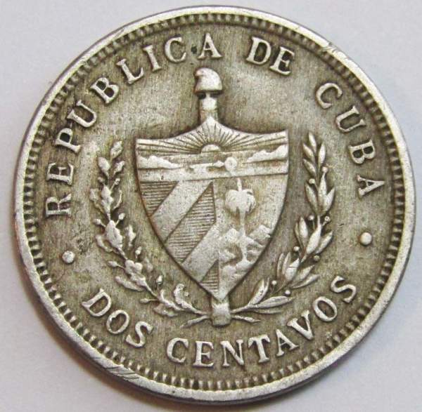 Монета 2 сентаво Куба, 1916 год Монета 2 сентаво Куба, 1916 год