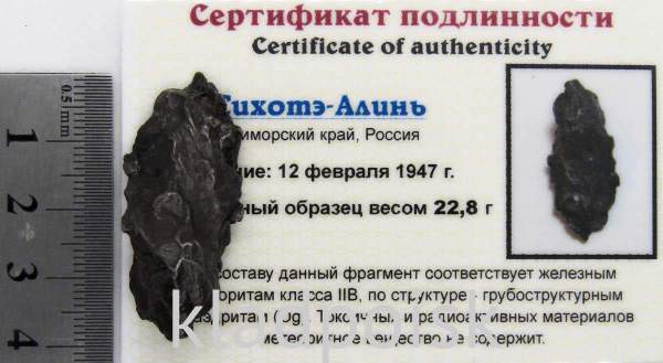 Осколок метеорита Сихотэ-Алинь арт 13