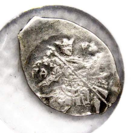Копейка серебро Фёдор II Борисович Годунов (чешуя), 1605 г. Московский денежный двор