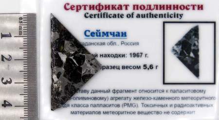 Спил метеорита Сеймчан арт 33