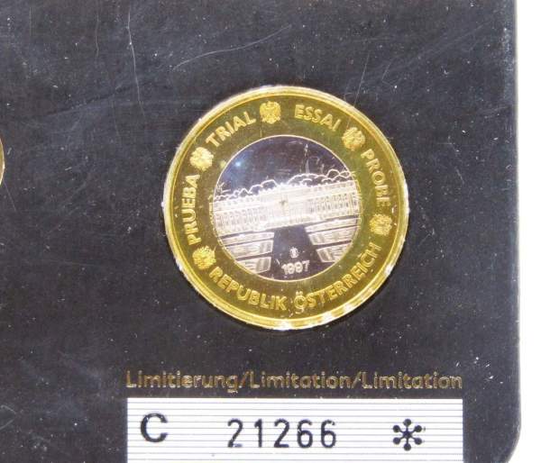Набор монет Евро Австрия 2002-2006 годов с жетоном