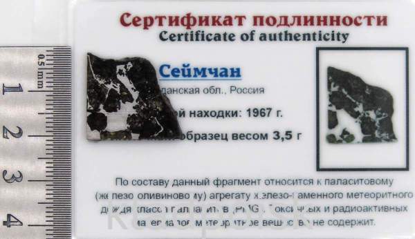 Спил метеорита Сеймчан арт 18