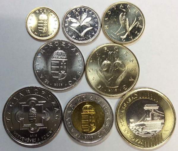 Набор монет Венгрии 2007-2016 гг., 8 монет