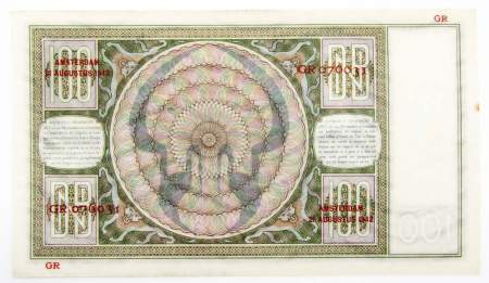 Банкнота 100 гульденов 1942 года Нидерланды