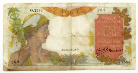 Банкнота 100 пиастров 1947 года, Французский Индокитай